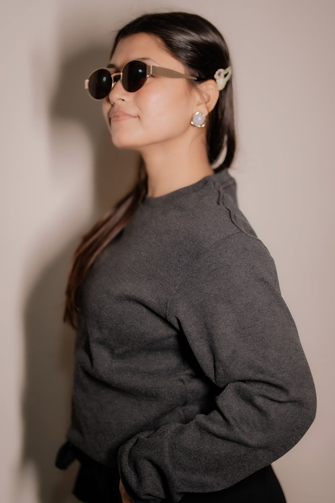 Women's RIB Cotton Full Sleeve T-shirt - Anther