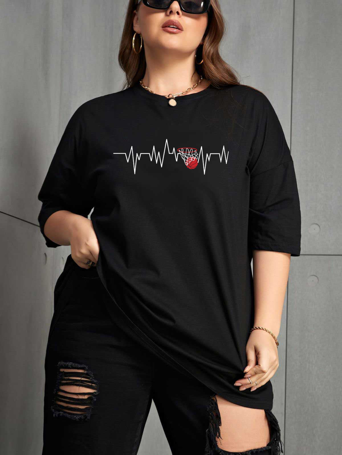 Drop Shoulder T-shirt for Women