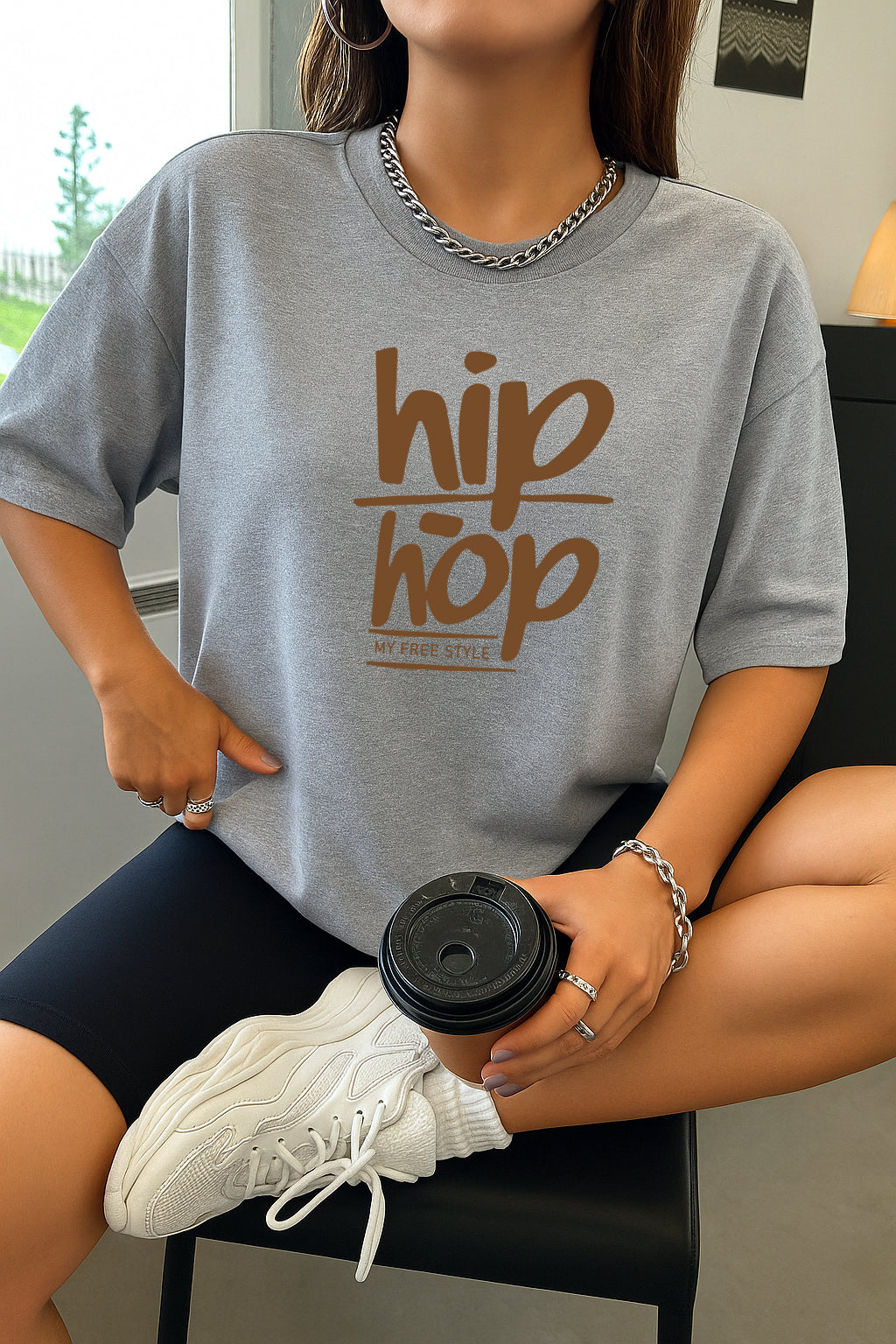 Drop Shoulder T-shirt for Women