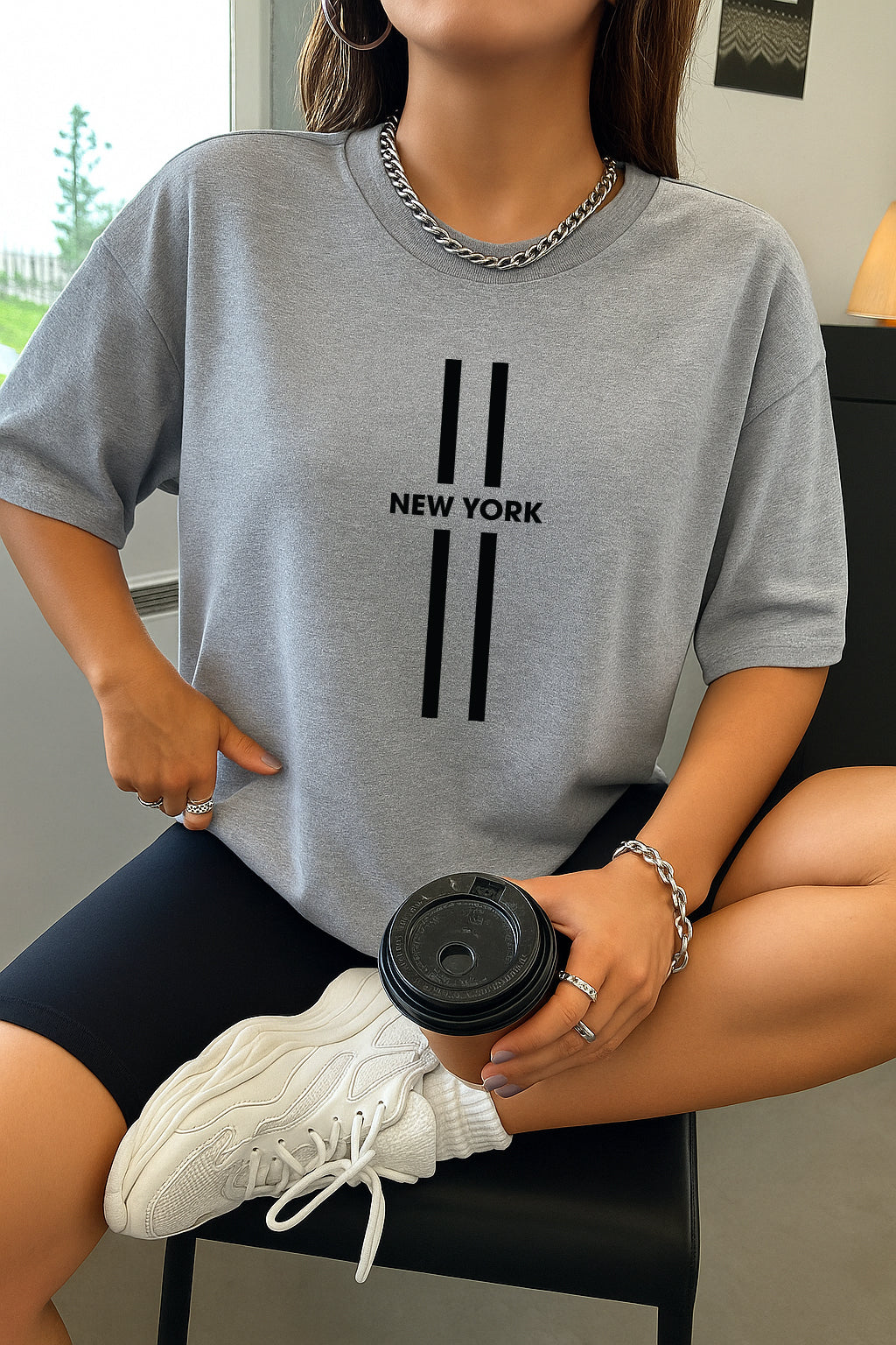 Drop Shoulder T-shirt for Women