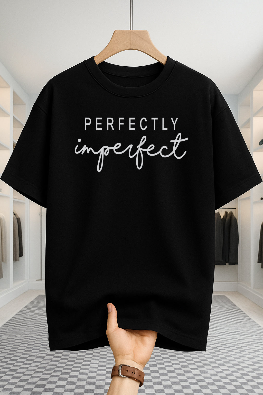 Drop Shoulder T-shirt - Perfect - Black