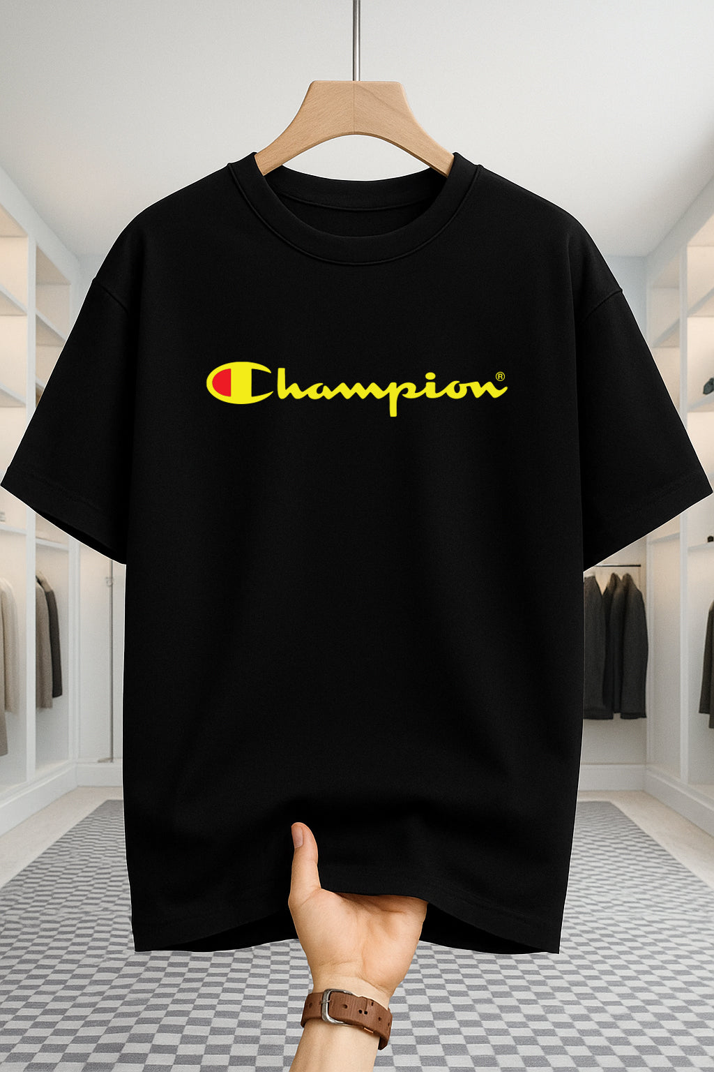 Drop Shoulder T-shirt - Champion - Black