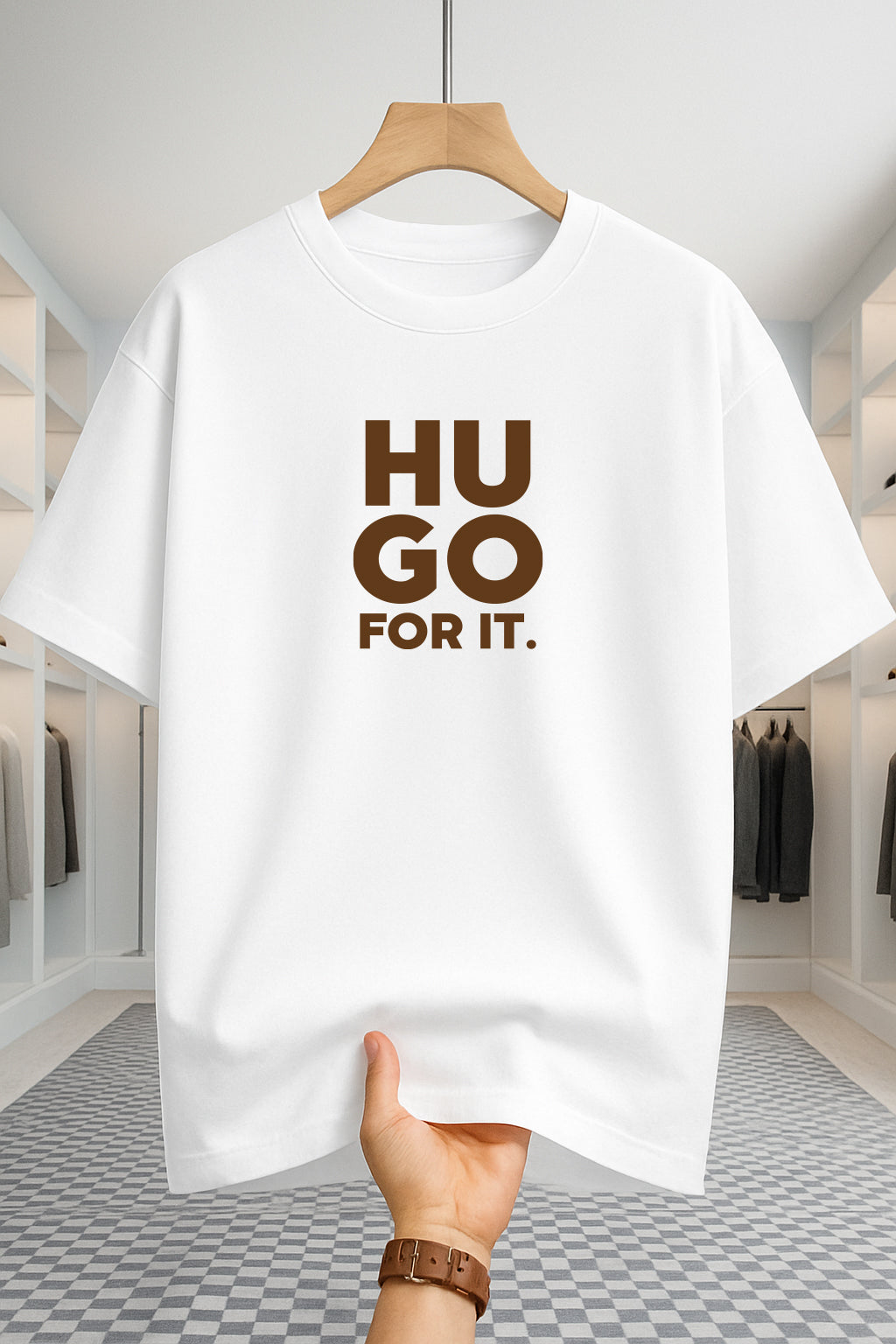 Drop Shoulder T-shirt - Hugo - White