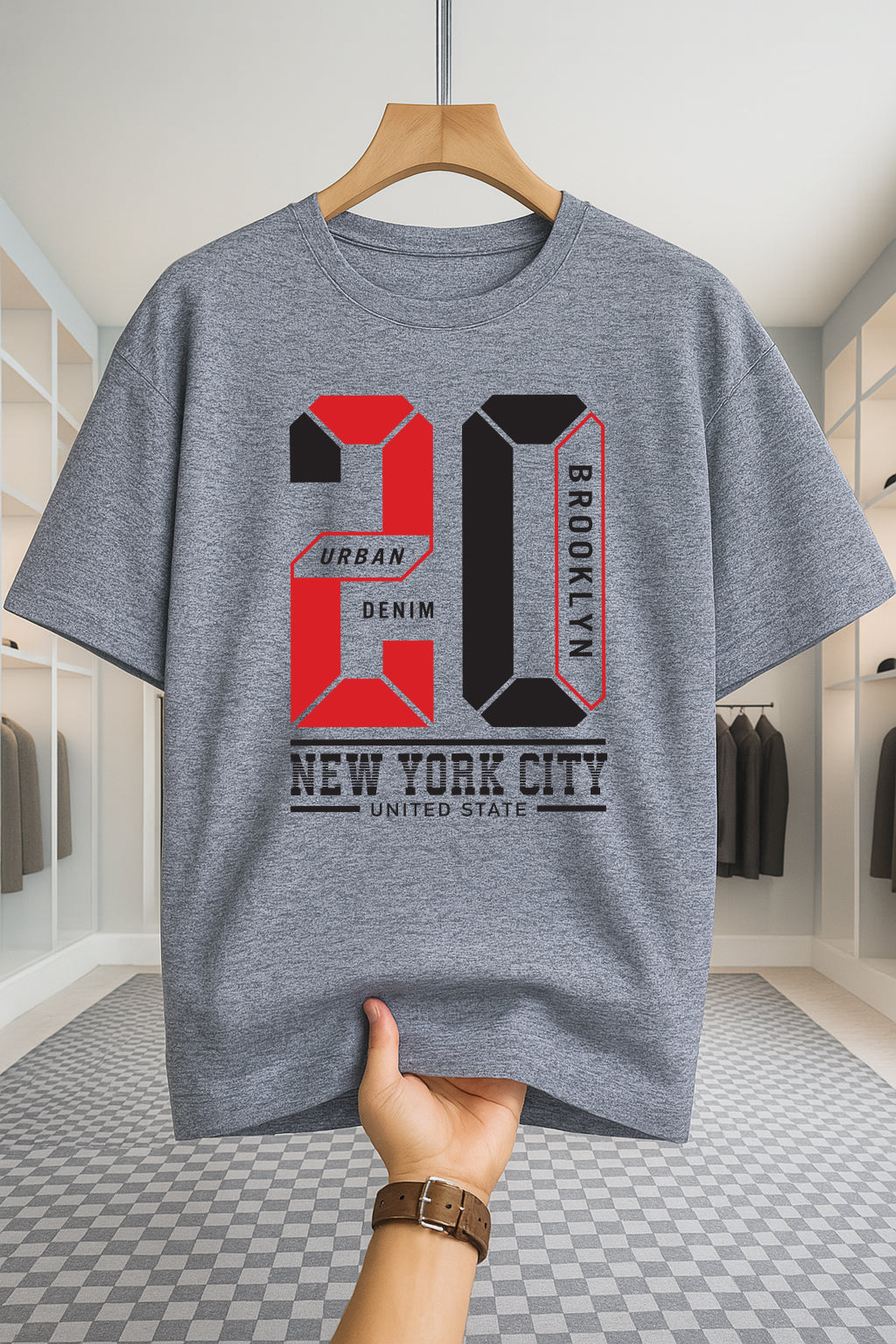 Drop Shoulder T-shirt - 20 - Ash