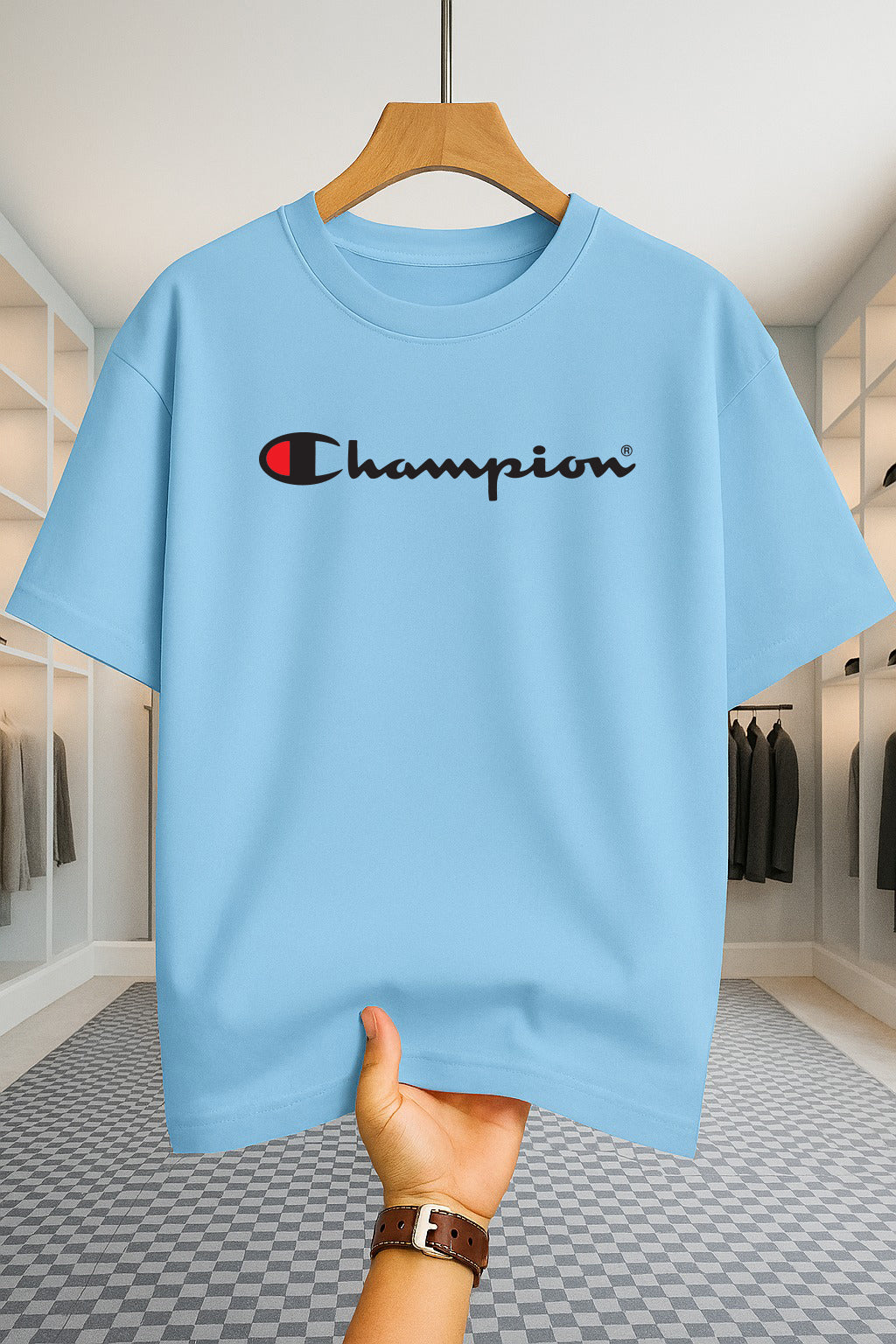 Drop Shoulder T-shirt - Champion - Sky Blue