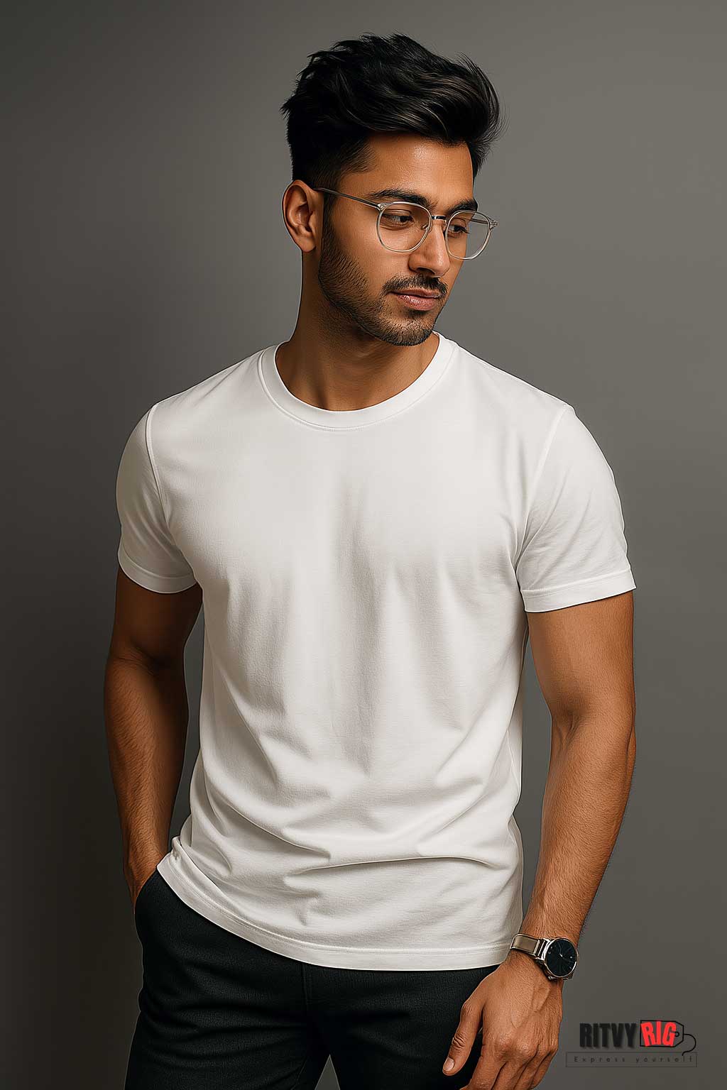 Premium Quality Solid T-shirt - White
