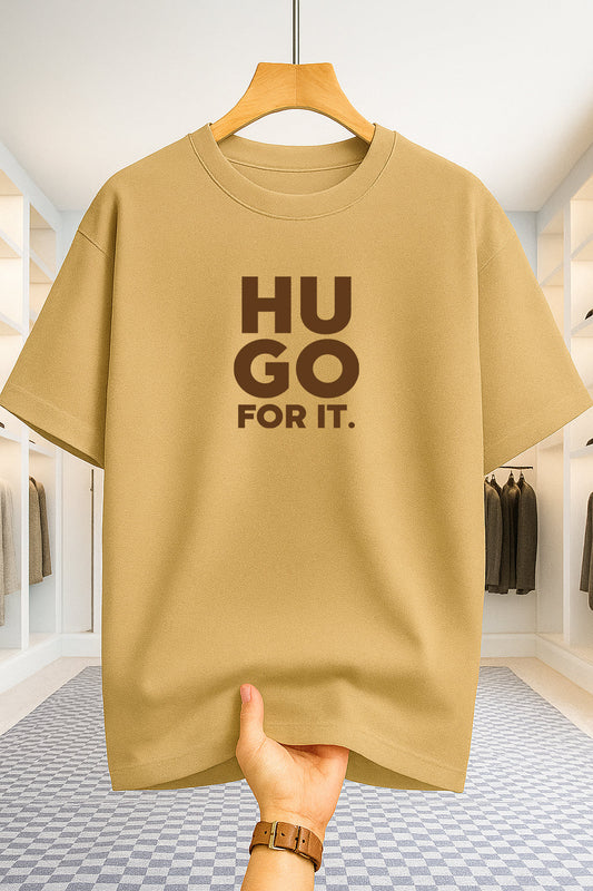 Drop Shoulder T-shirt - Hugo - Beige
