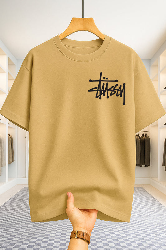 Drop Shoulder T-shirt - Stussy - Beige