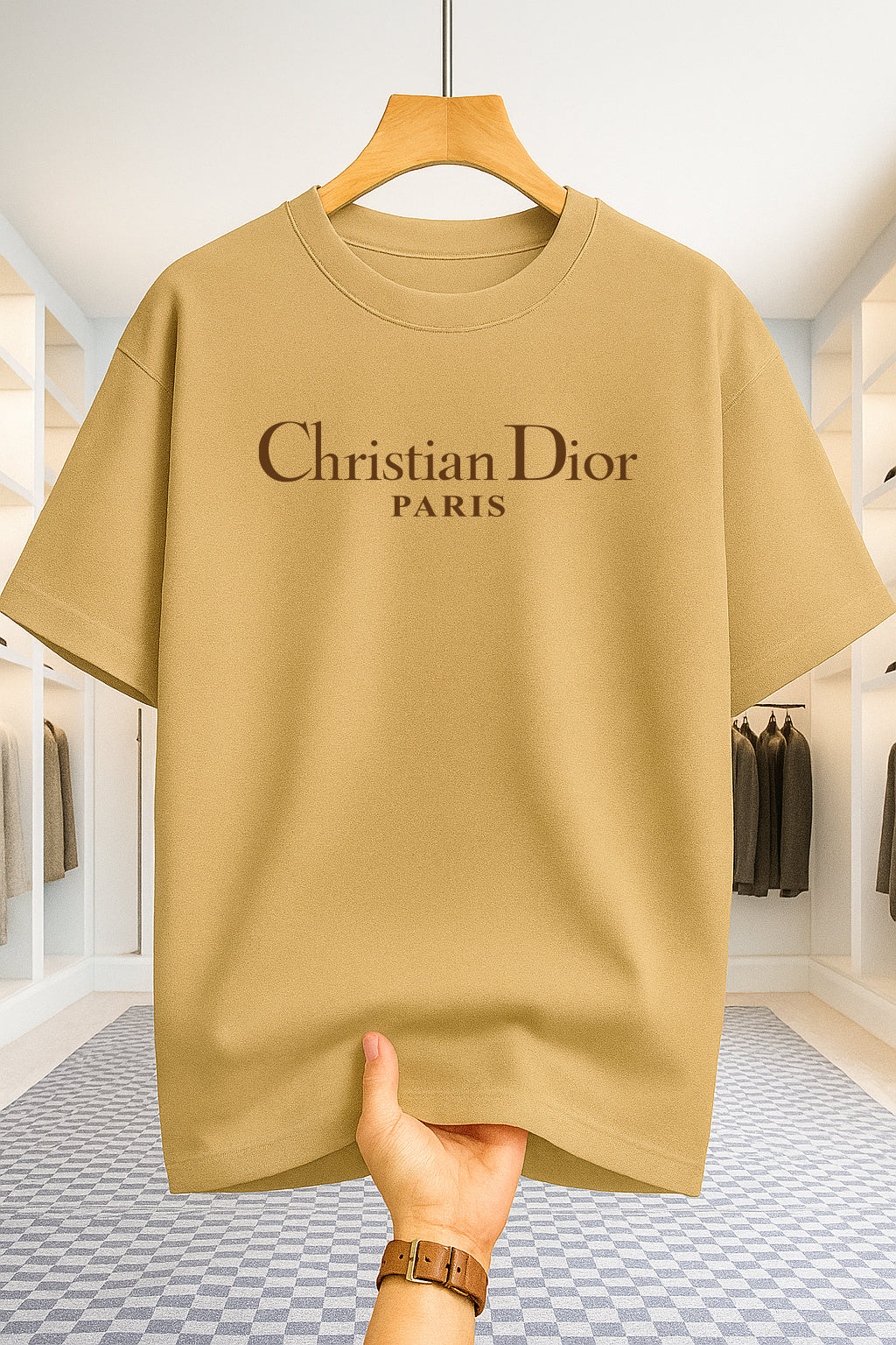Drop Shoulder T-shirt - Christian Dior - Beige