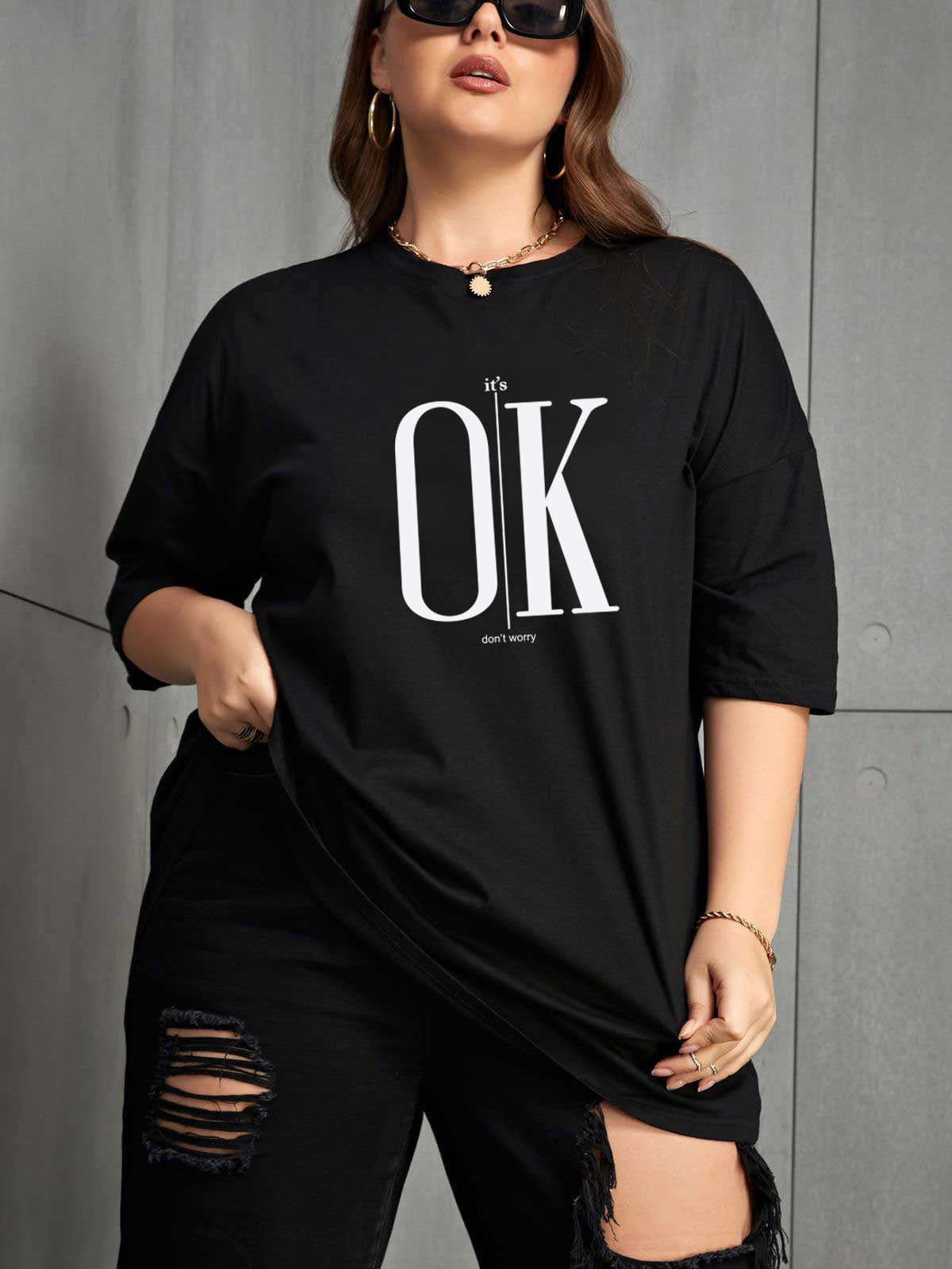 Drop Shoulder T-shirt for Women