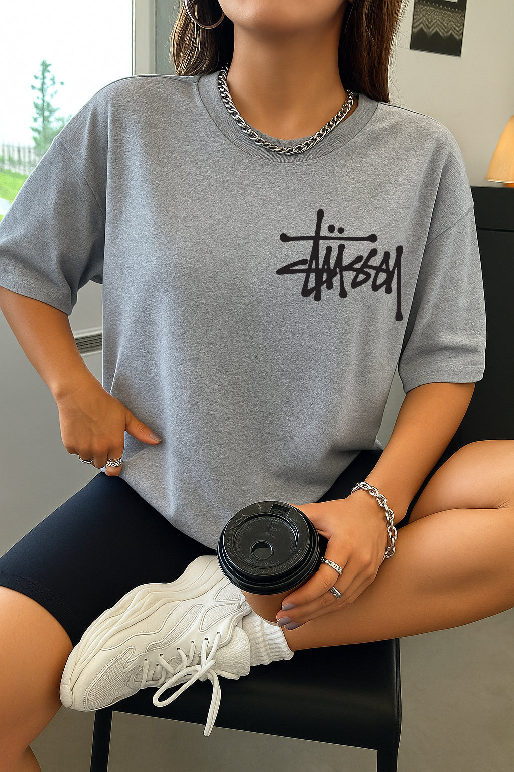 Drop Shoulder T-shirt for Women