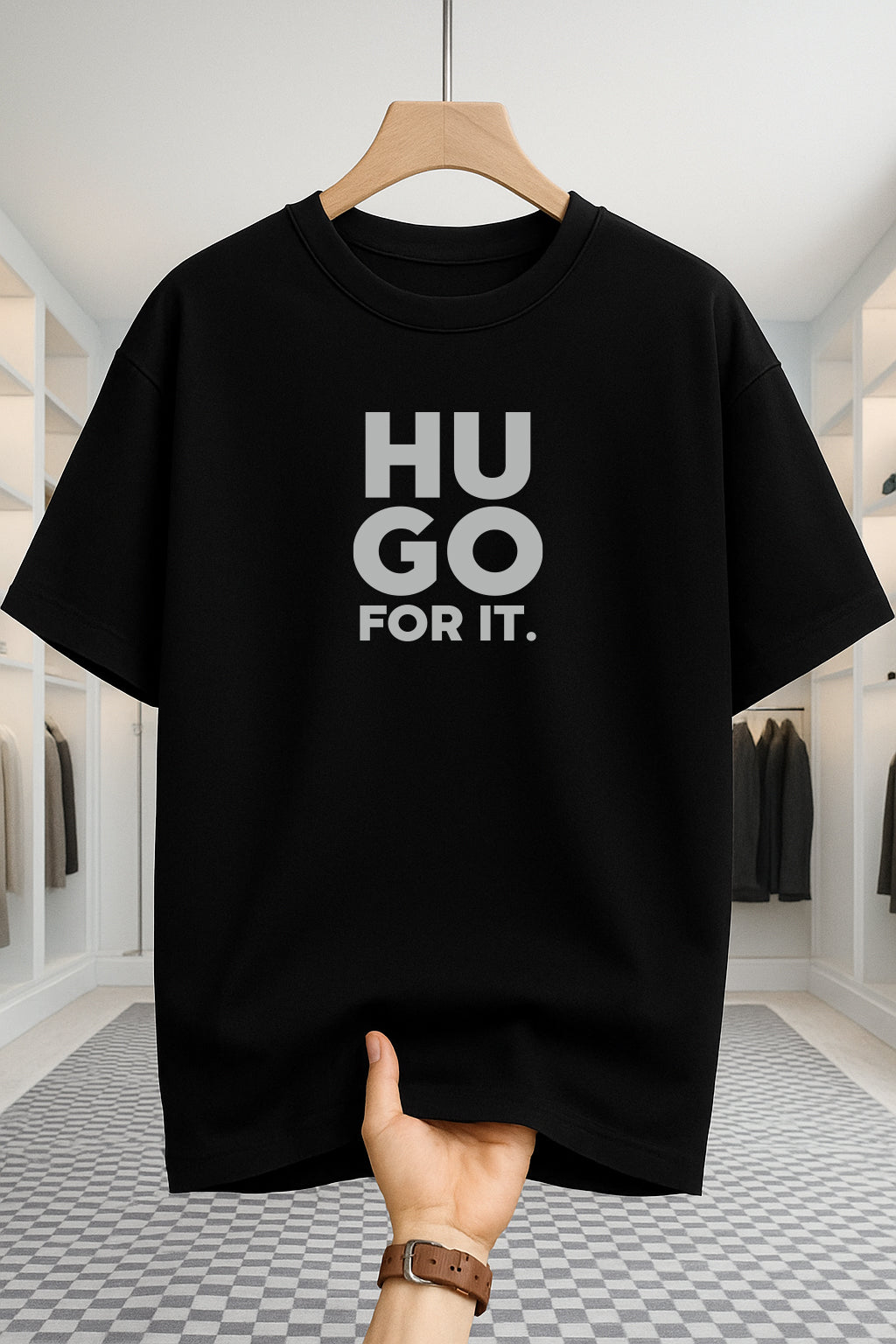 Drop Shoulder T-shirt - Hugo - Black