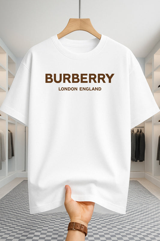 Drop Shoulder T-shirt - Burberry - White
