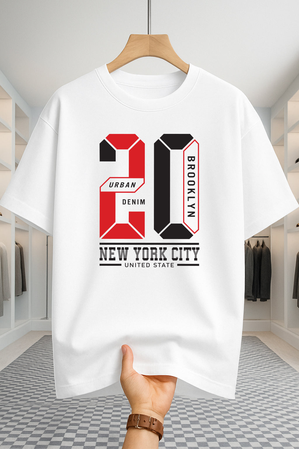 Drop Shoulder T-shirt - 20 - White