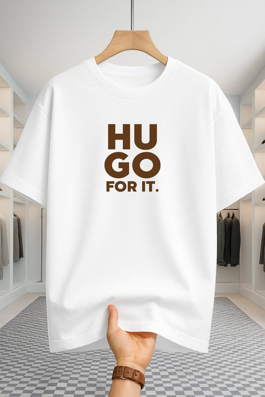 Drop Shoulder T-shirt - Hugo - White