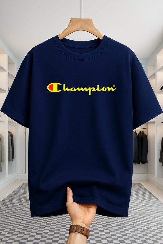 Drop Shoulder T-shirt - Champion - Navy Blue