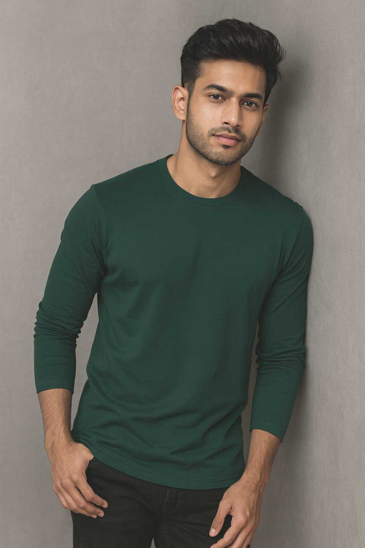 Premium Quality Full Sleeve T-shirt - Green